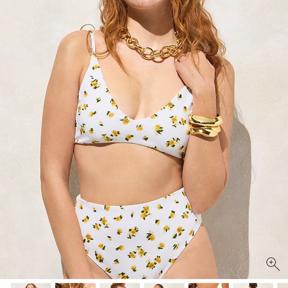 NWT J Crew Floral Bikini Top